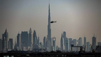 سقوط طائرة مروحية في البحر قبالة دبي