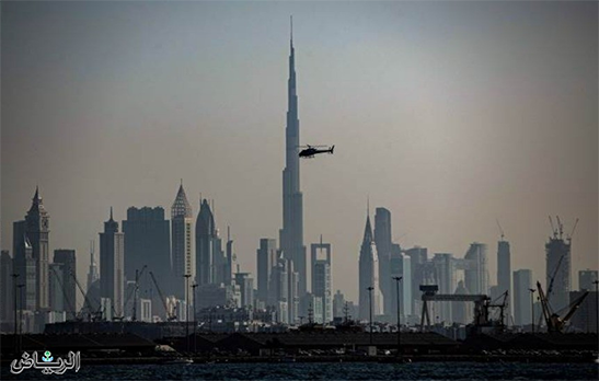 سقوط طائرة مروحية في البحر قبالة دبي