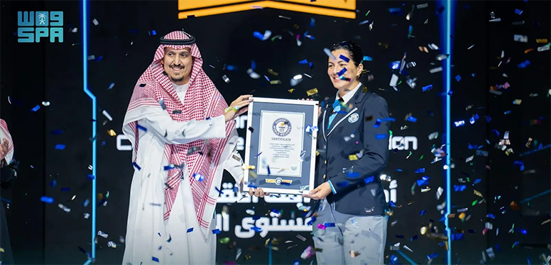 المملكة تحقق لقب "غينيس" كأكبر مسابقة "التقط العلم" في العالم