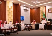 محافظ محافظة صامطة يستقبل رئيس رابطة الهواة بجازان وممثل الرابطة بصامطة