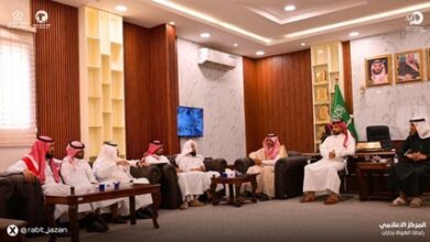 محافظ محافظة صامطة يستقبل رئيس رابطة الهواة بجازان وممثل الرابطة بصامطة