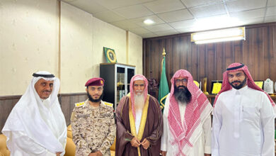 المستشار الشرعي يستقبل القوات المساندة بقوة جازان