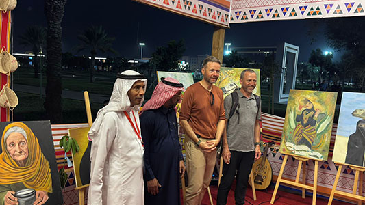 سياح سويسريون يستكشفون عبق الماضي في ركن "صبيا" بمهرجان جازان 2026